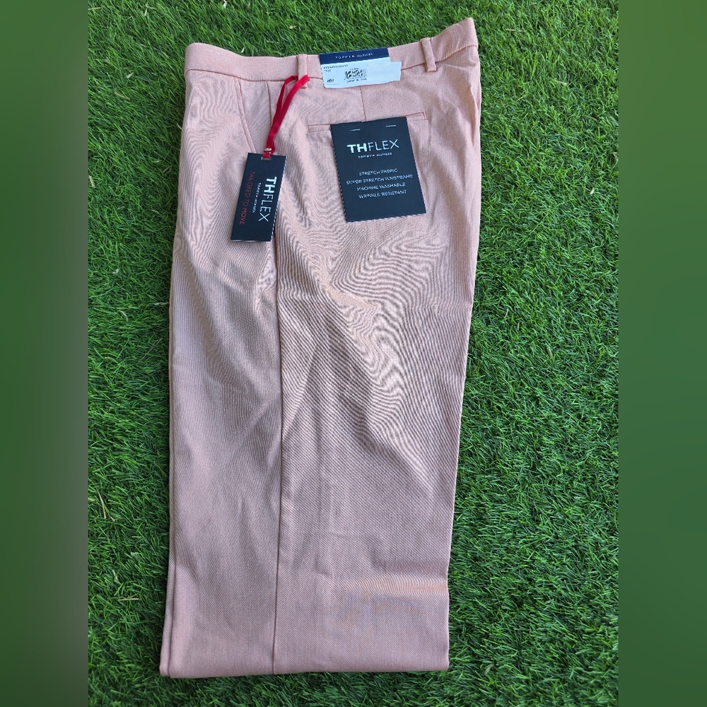 Tommy Hilfiger Mens ThFlex Dress Pants 36x32 Coral Stretch New $95 MRSP Career - Picture 2 of 6